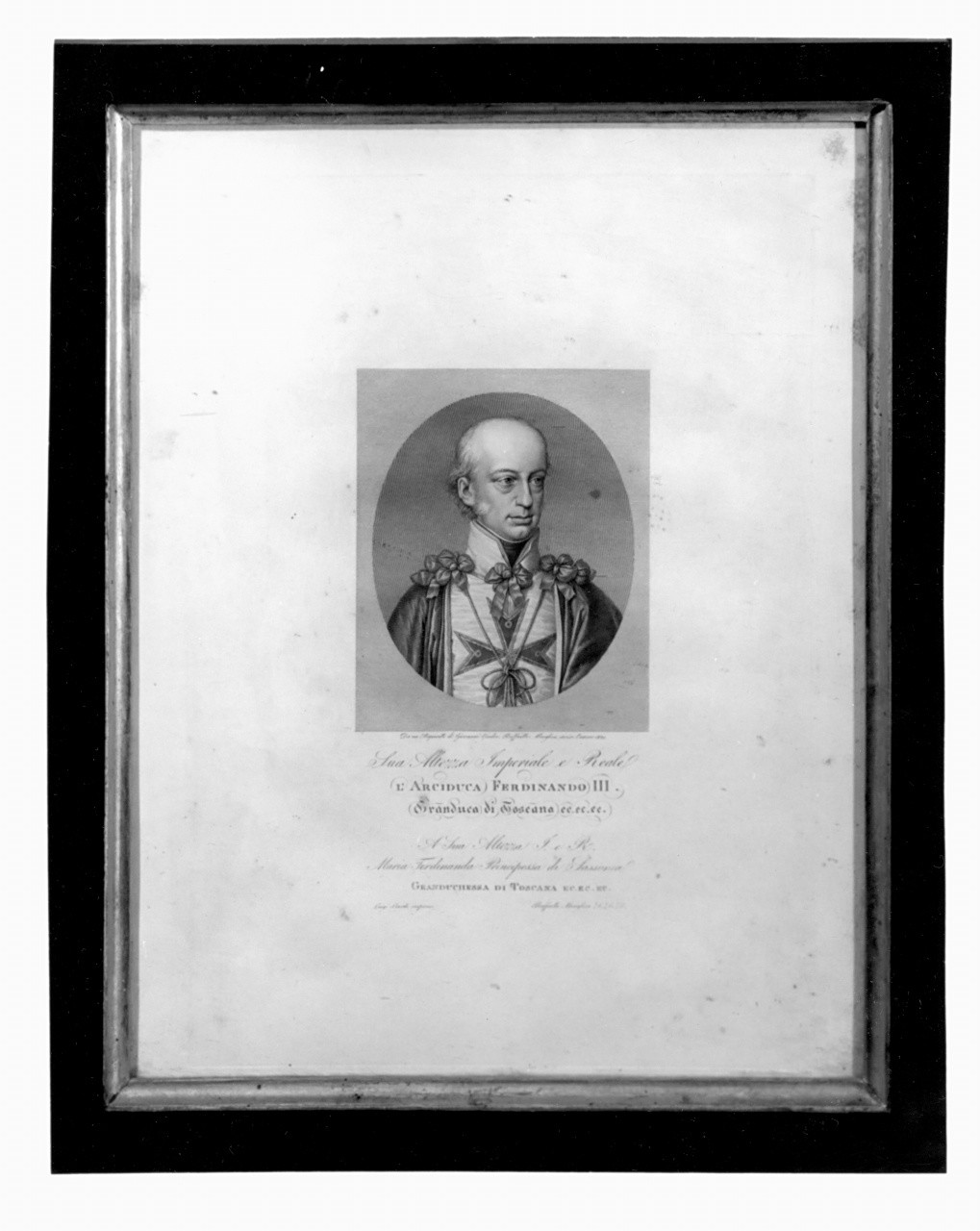 ritratto di Ferdinando III, ritratto d'uomo (stampa) di Ender Giovanni, Morghen Raffaello (sec. XIX)