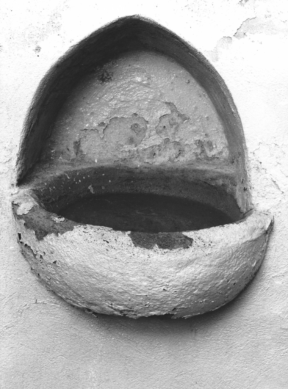 acquasantiera - da parete - bottega toscana (fine/ inizio secc. XVIII/ XIX)