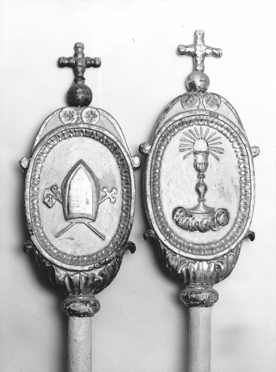 mazza processionale, serie - bottega toscana (inizio sec. XIX)