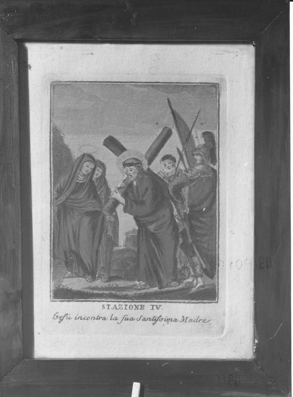 stazione IV: Gesù incontra la Madonna (stampa) - ambito toscano (fine/ inizio secc. XVIII/ XIX)
