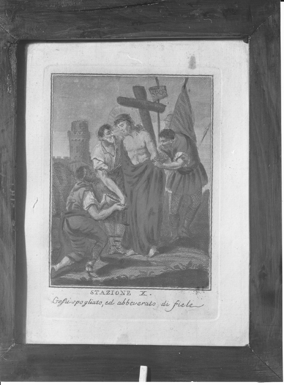 stazione X: Gesù spogliato e abbeverato di fiele (stampa) - ambito toscano (fine/ inizio secc. XVIII/ XIX)