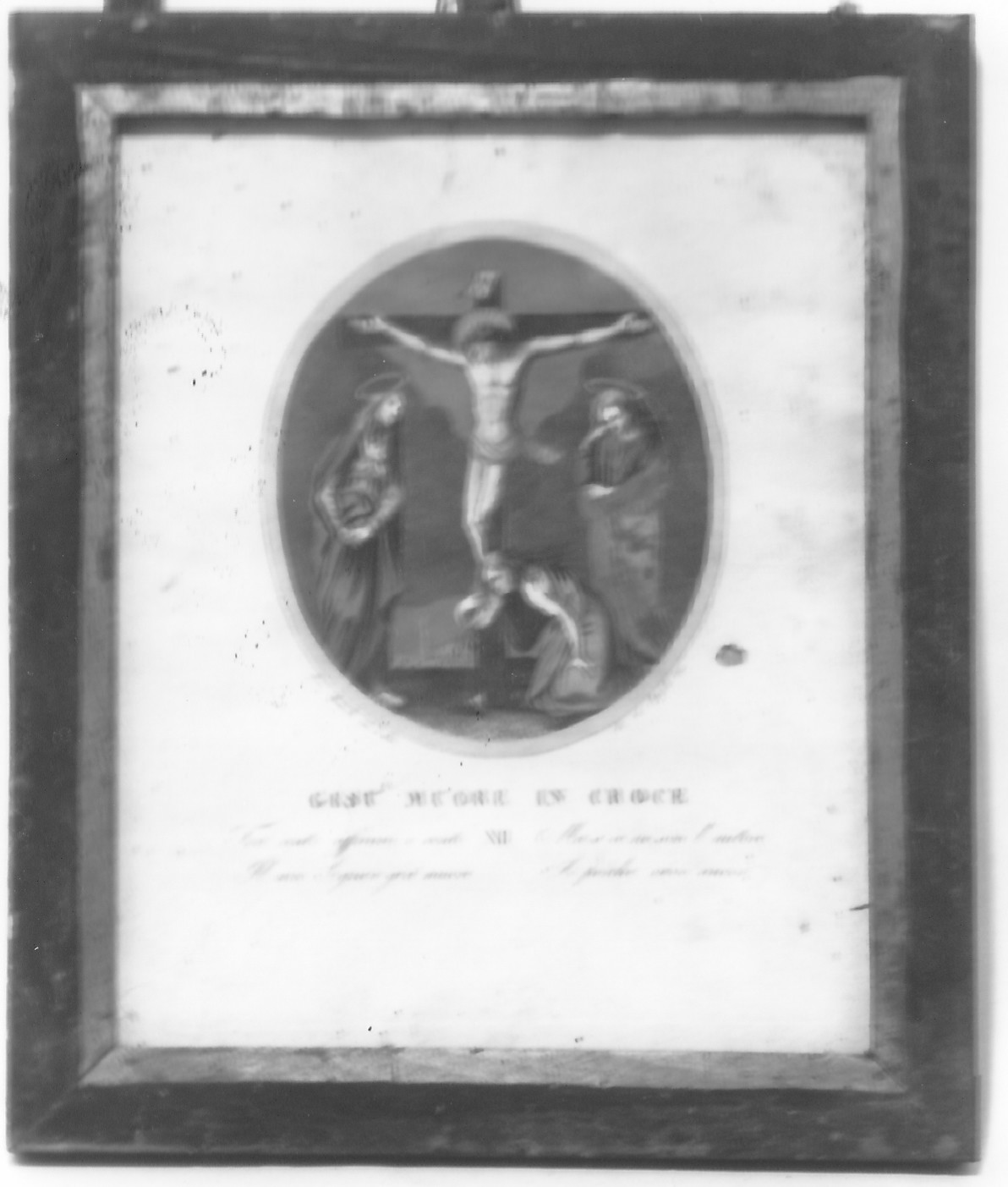 stazione XII: Gesù innalzato e morto in croce (stampa) di Agricola Luigi, D'Angelo Raffaele (sec. XIX)