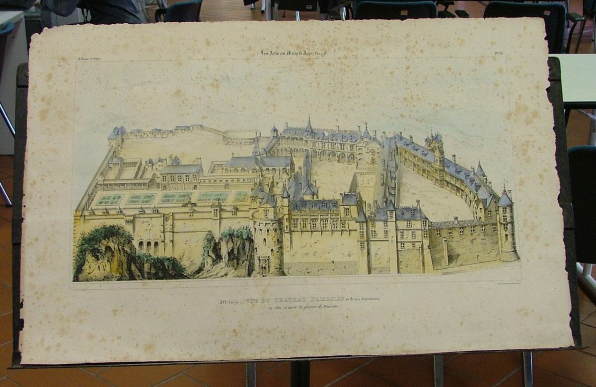castello (stampa a colori) - ambito francese (sec. XVI)