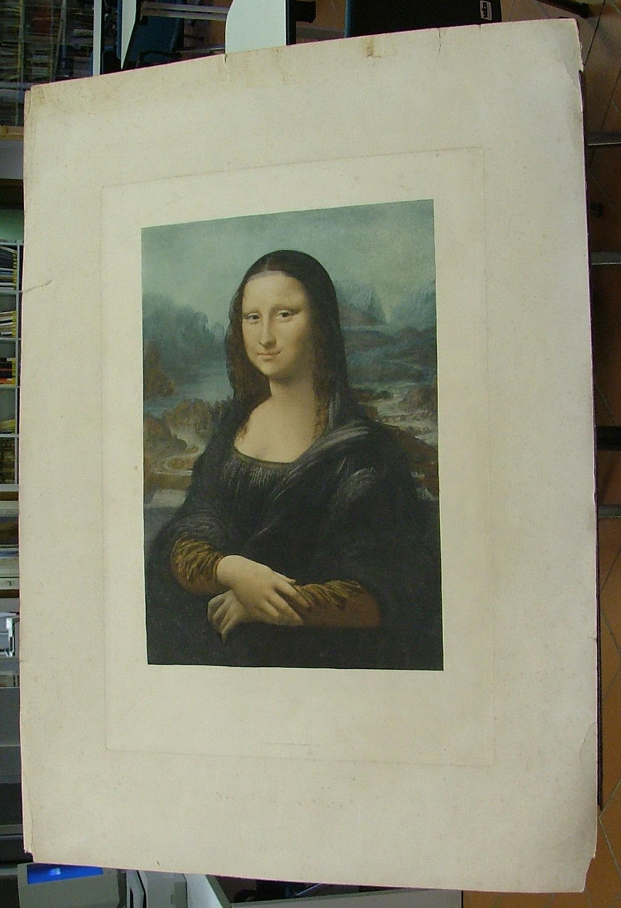 La Gioconda, ritratto di donna (stampa a colori) - ambito francese (prima metà sec. XX)