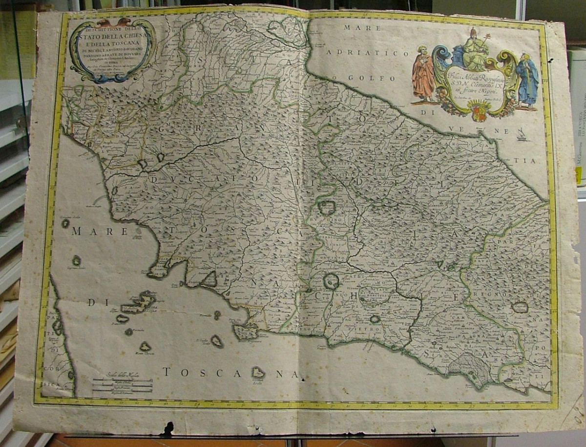 geografia (stampa a colori) di Lhuilier Ioannes (seconda metà sec. XVII)