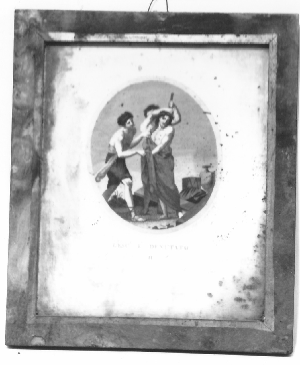 stazione II: Gesù spogliato (stampa) di Agricola Luigi, D'Angelo Raffaele (sec. XIX)