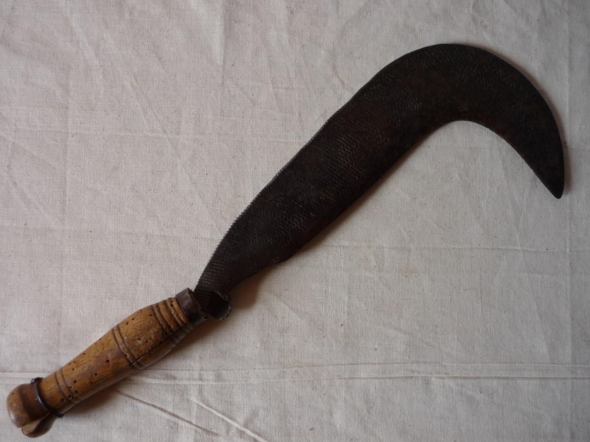 roncola per bastoni, strumenti da lavoro, riuso (Sec. XX ?)