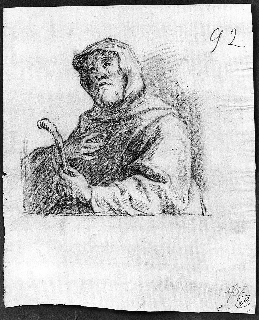 San Francesco di Paola (disegno) di Ansaldi Innocenzo (sec. XVIII)