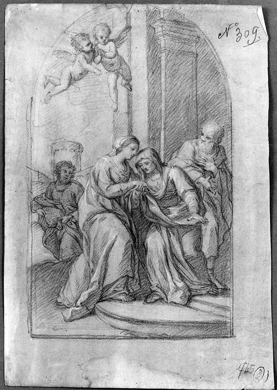 visitazione (disegno) di Ansaldi Innocenzo (sec. XVIII)