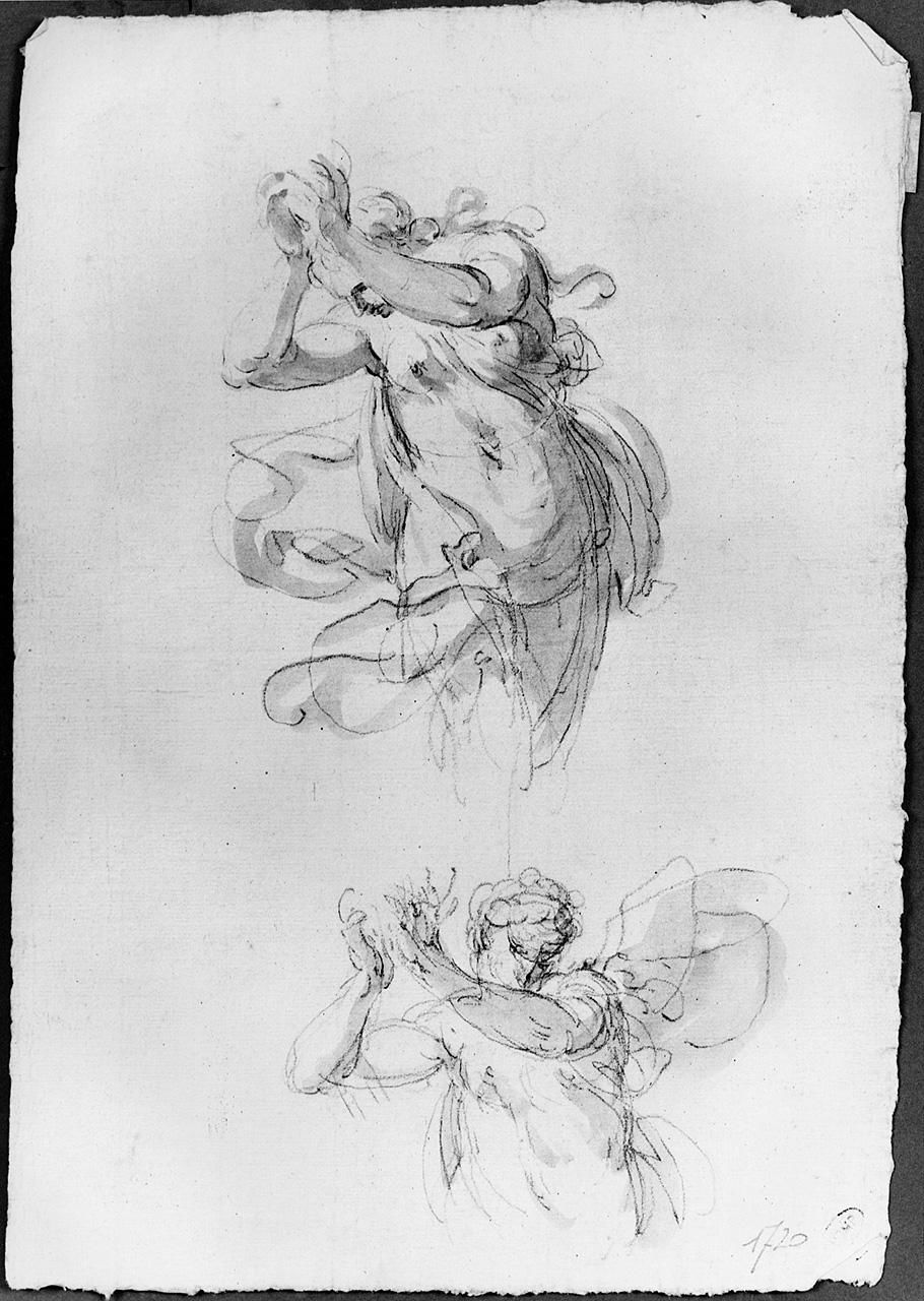 figure femminili (disegno) di Ferretti Giovanni Domenico (attribuito) (sec. XVIII)