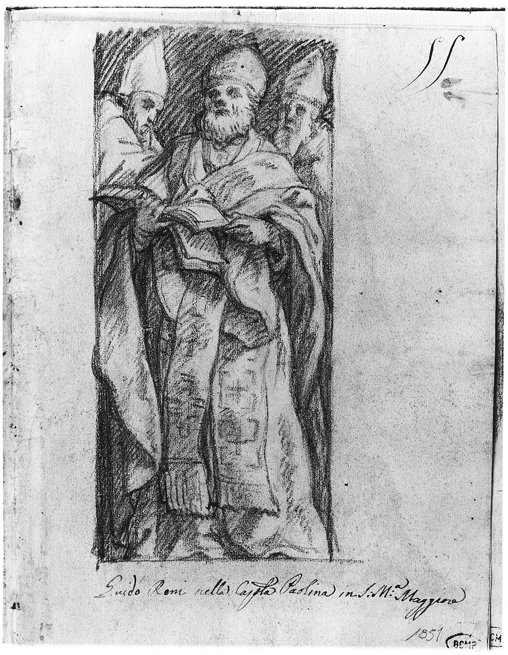 tre vescovi greci (disegno) di Ansaldi Innocenzo (sec. XVIII)