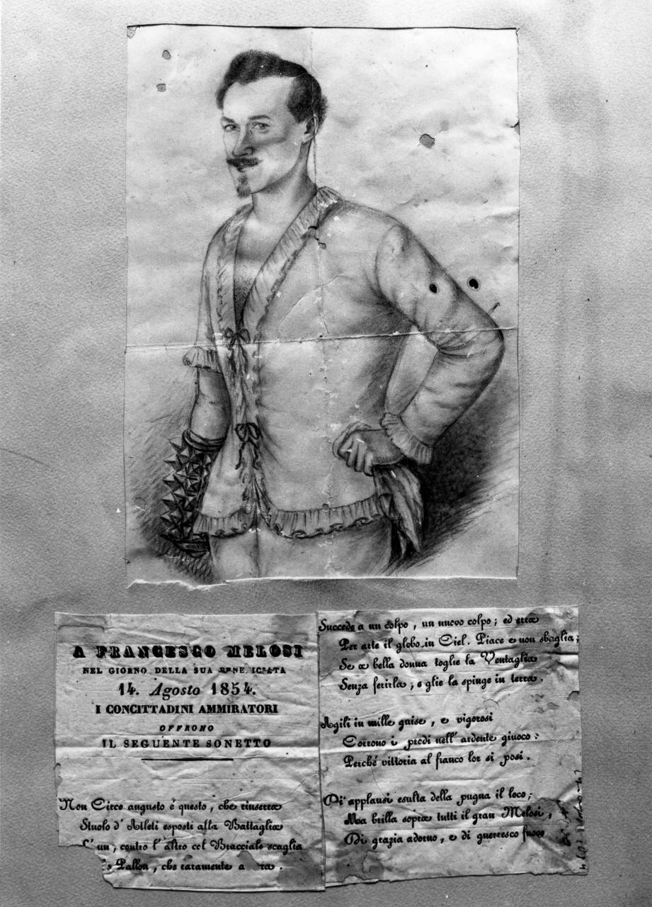 Ritratto di Francesco Melosi (disegno) - ambito toscano (sec. XIX)