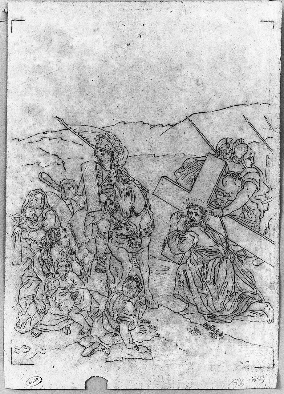 Cristo consola le pie donne (disegno) di Ansaldi Innocenzo (seconda metà sec. XVIII)