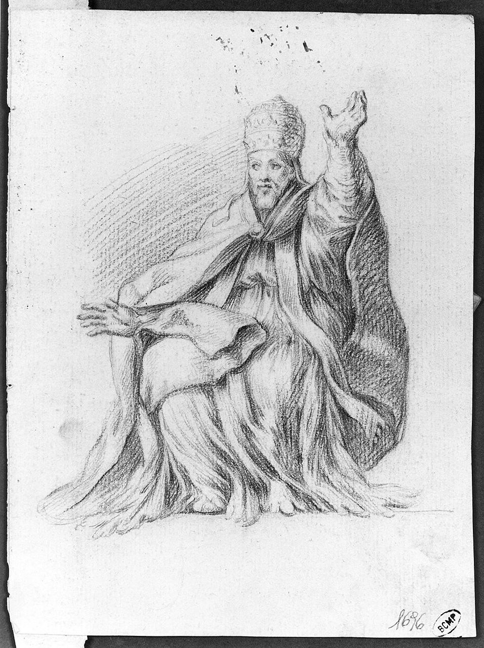 papa (disegno) di Ansaldi Innocenzo (sec. XVIII)