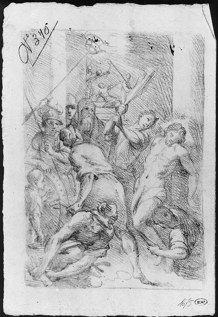 flagellazione di Cristo (disegno) di Ansaldi Innocenzo (sec. XVIII)