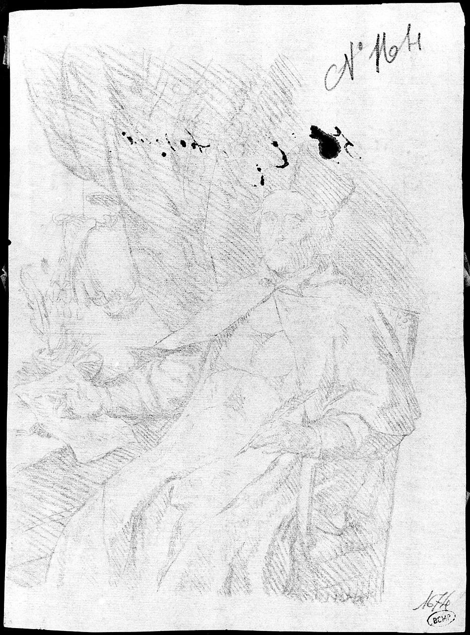 ritratto di prelato (disegno) di Ansaldi Innocenzo (sec. XVIII)