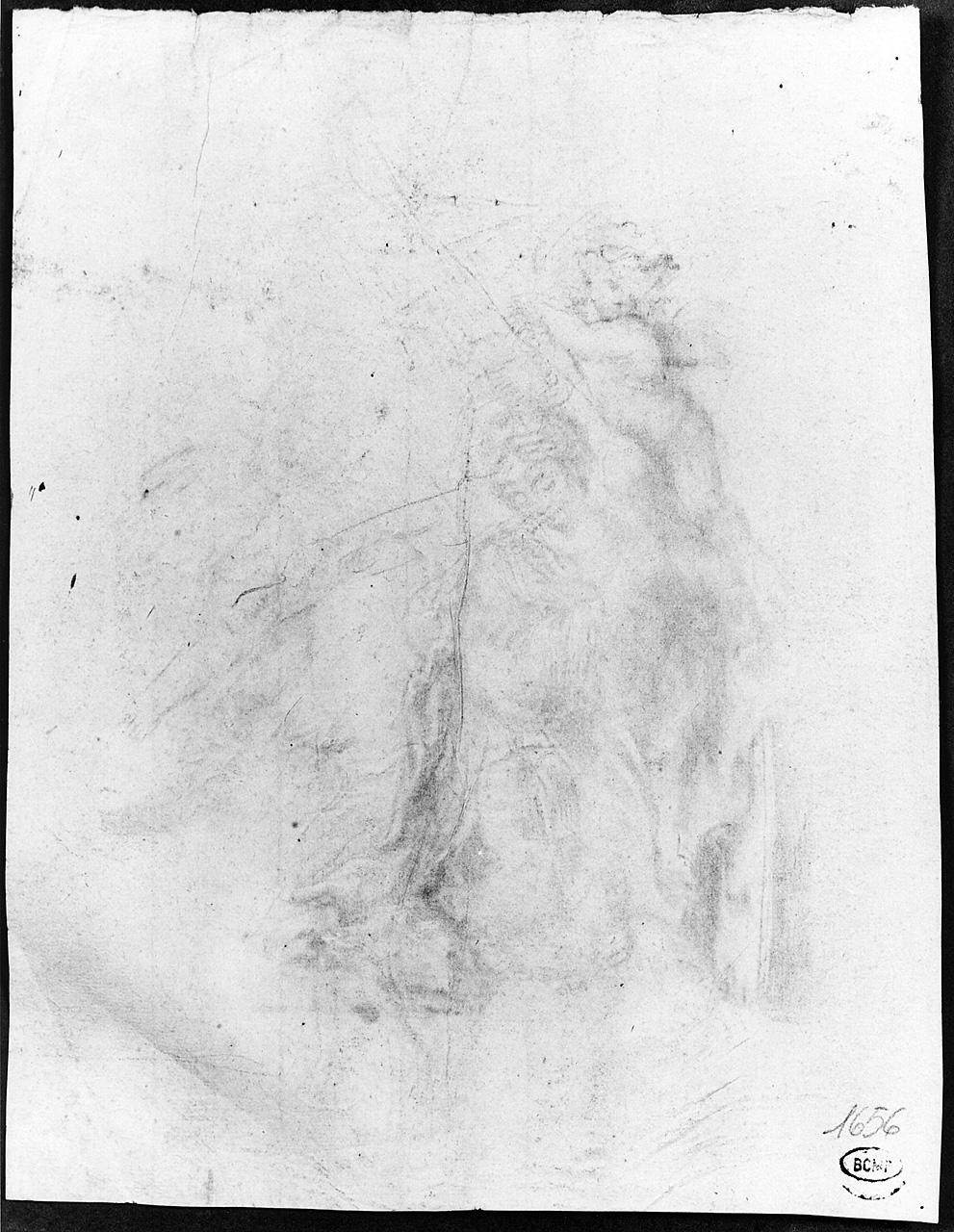 Madonna annunciata (disegno) di Ansaldi Innocenzo (sec. XVIII)