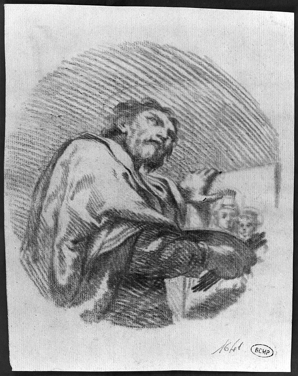 San Luca ritrae la Madonna (disegno) di Ansaldi Innocenzo (sec. XVIII)