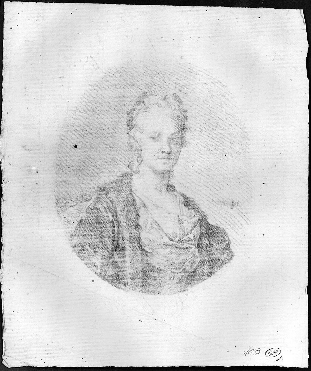 ritratto di donna (disegno) di Ansaldi Innocenzo (sec. XVIII)