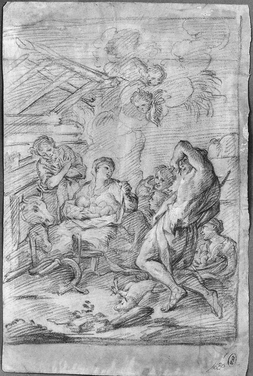 adorazione dei pastori (disegno) di Ansaldi Innocenzo (sec. XVIII)