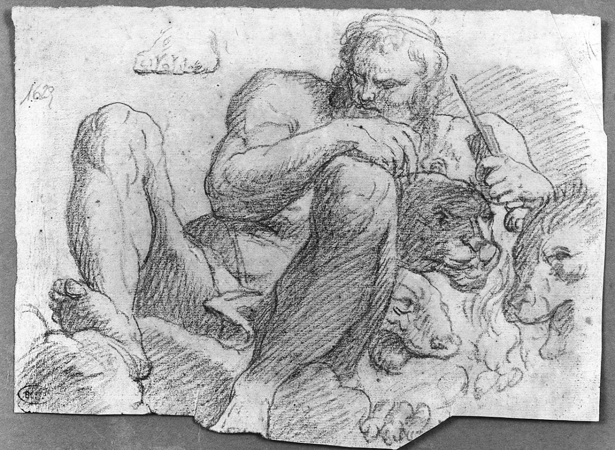 figura maschile (disegno) di Ansaldi Innocenzo (sec. XVIII)