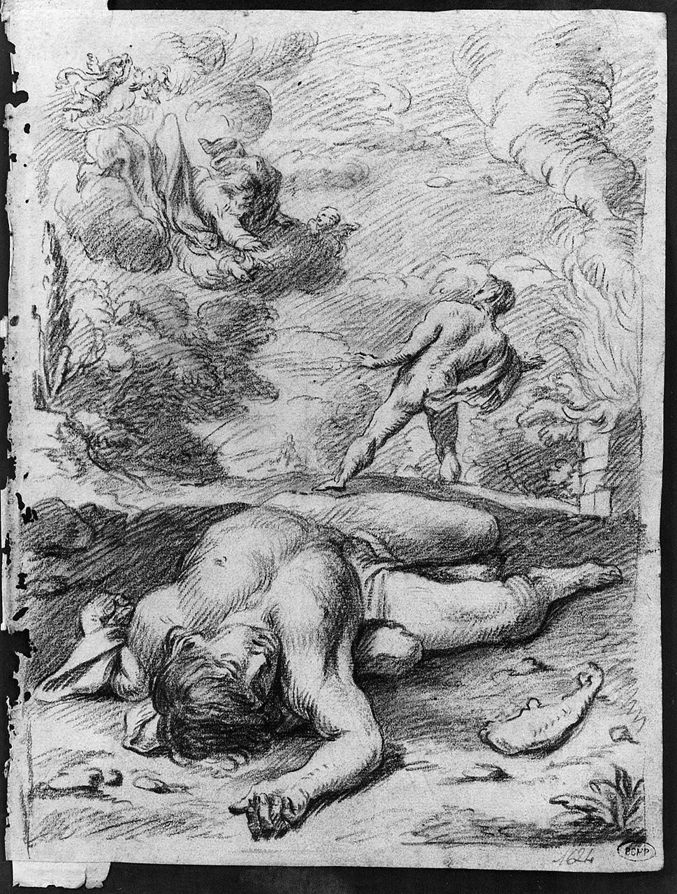 Caino uccide Abele (disegno) di Ansaldi Innocenzo (sec. XVIII)