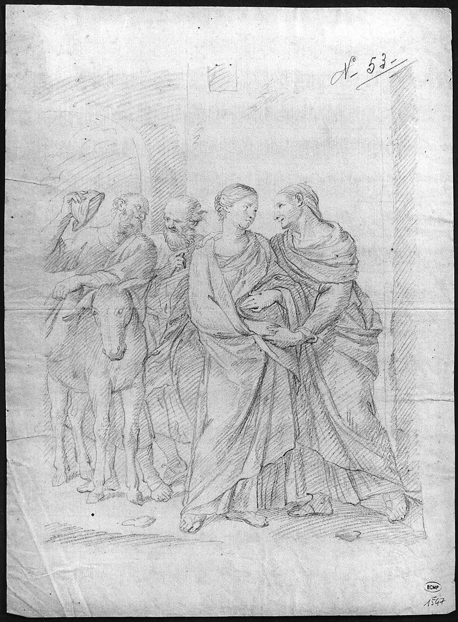 visitazione (disegno) di Ansaldi Innocenzo (sec. XVIII)