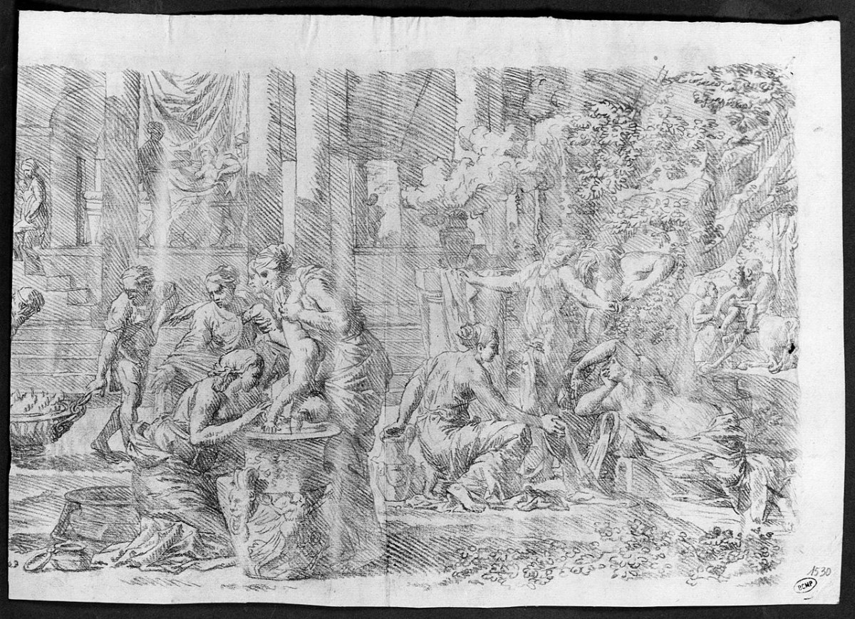 storie di Achille (disegno) di Ansaldi Innocenzo (sec. XVIII)