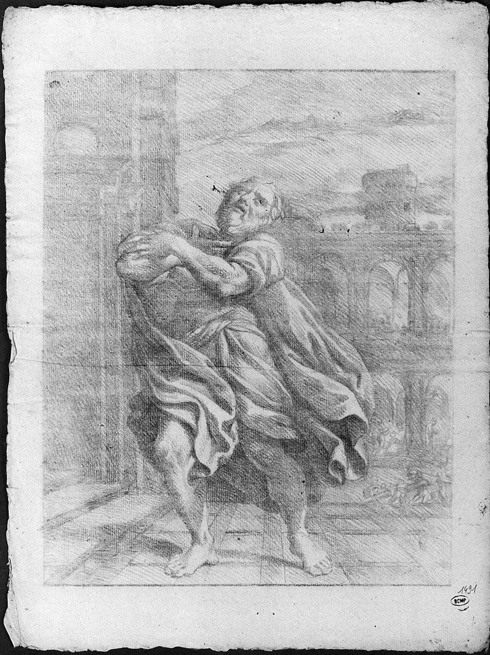pentimento di Sant'Andrea (disegno) di Ansaldi Innocenzo (sec. XVIII)