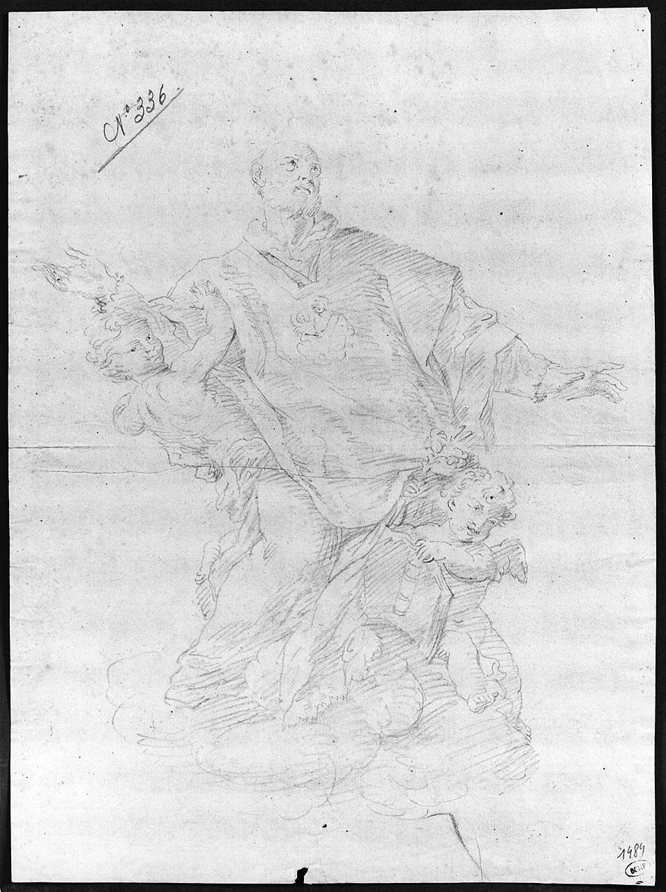 ascensione di San Filippo Neri (disegno) di Ansaldi Innocenzo (sec. XVIII)