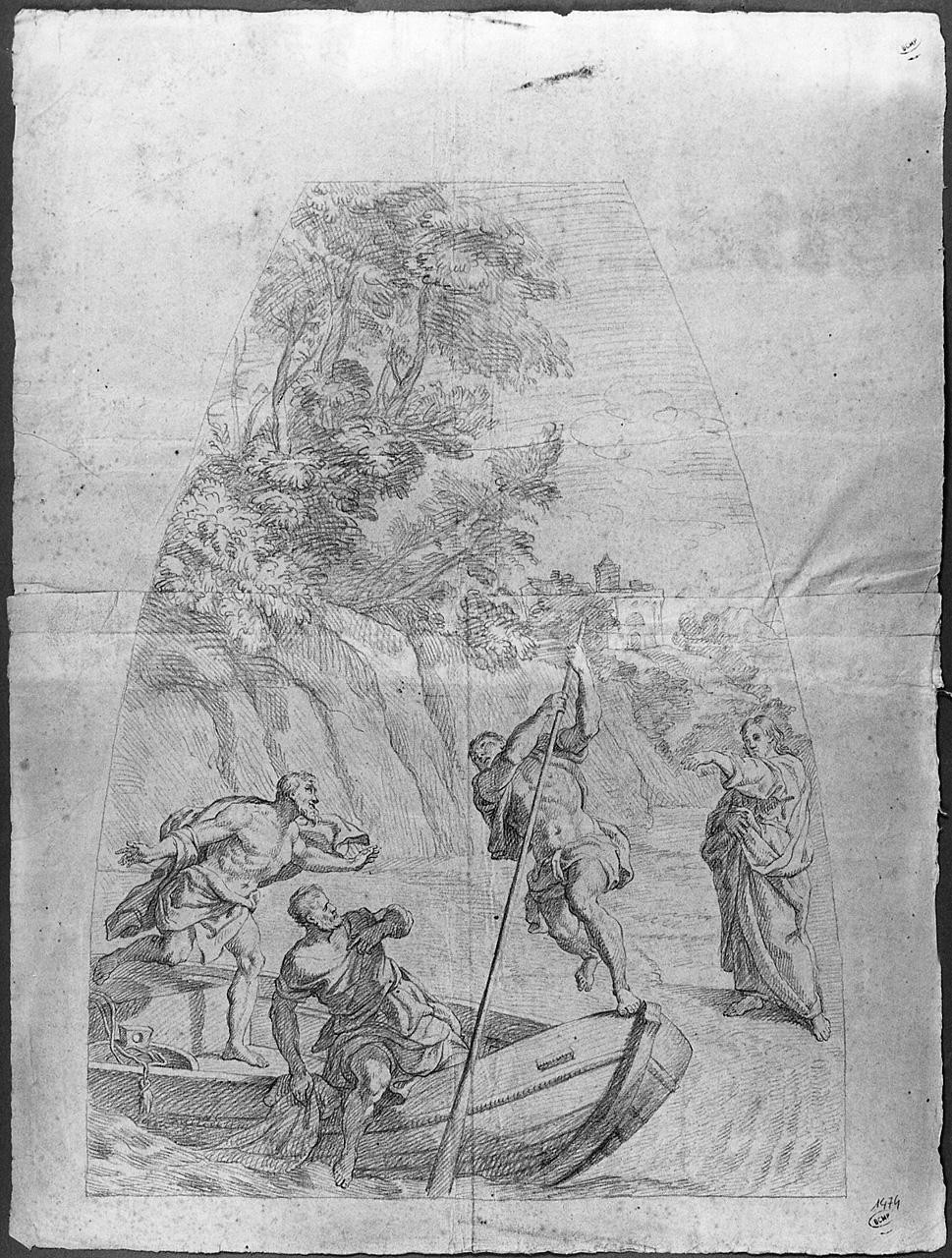 vocazione di San Pietro e Sant'Andrea (disegno) di Ansaldi Innocenzo (sec. XVIII)