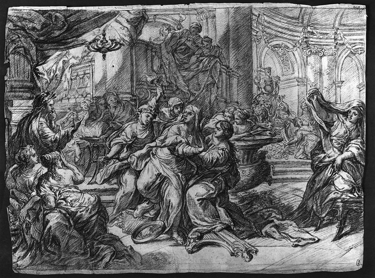 scena storica (disegno) di Ansaldi Innocenzo (sec. XVIII)