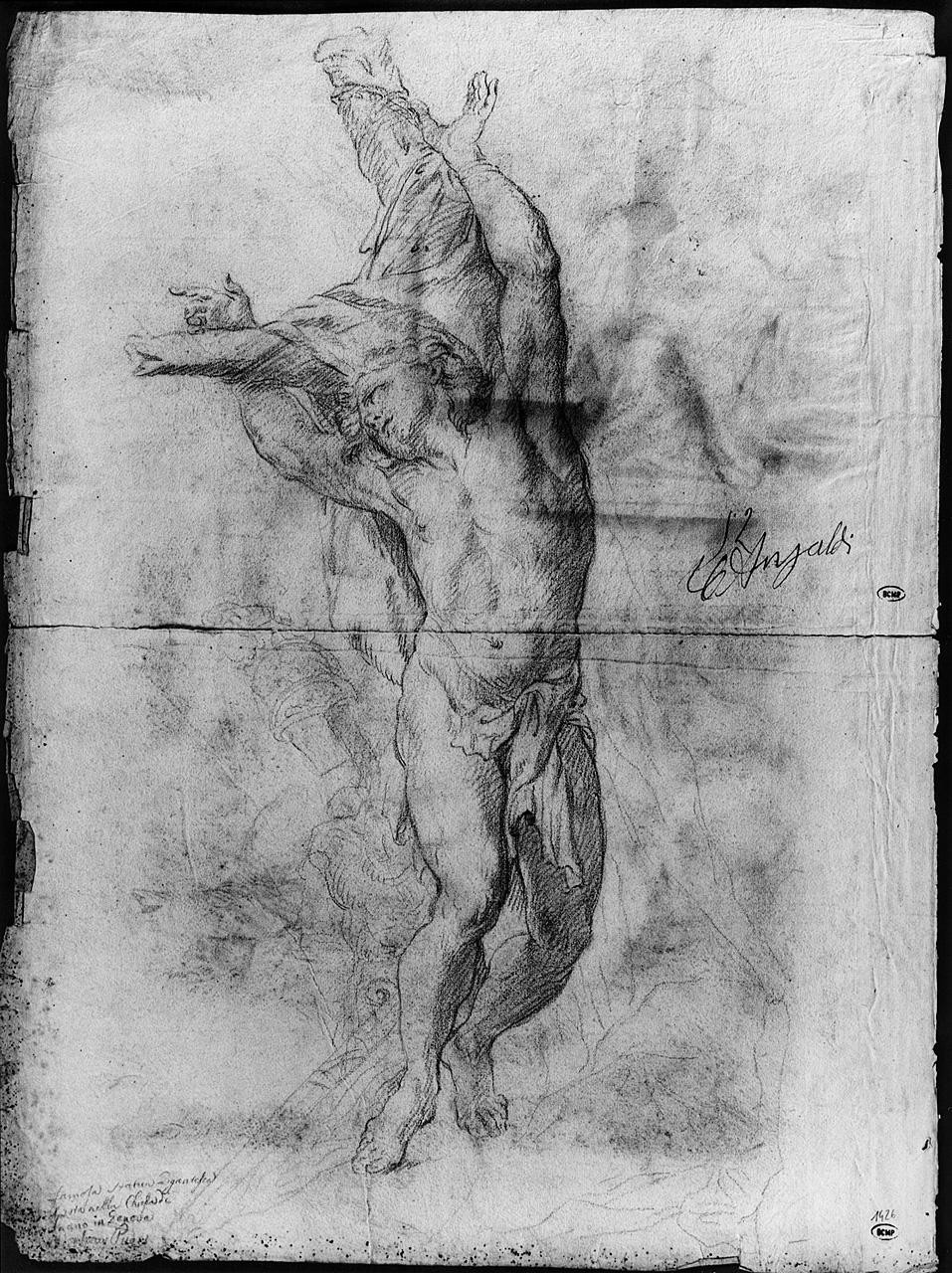 San Sebastiano (disegno) di Ansaldi Innocenzo (sec. XVIII)