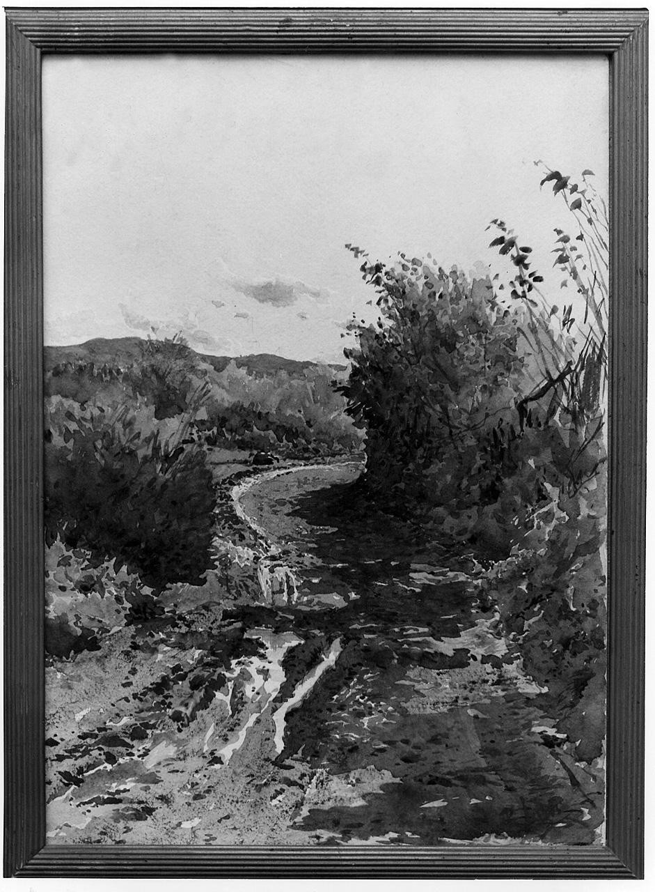 paesaggio (disegno) di Joris Pio (inizio sec. XX)