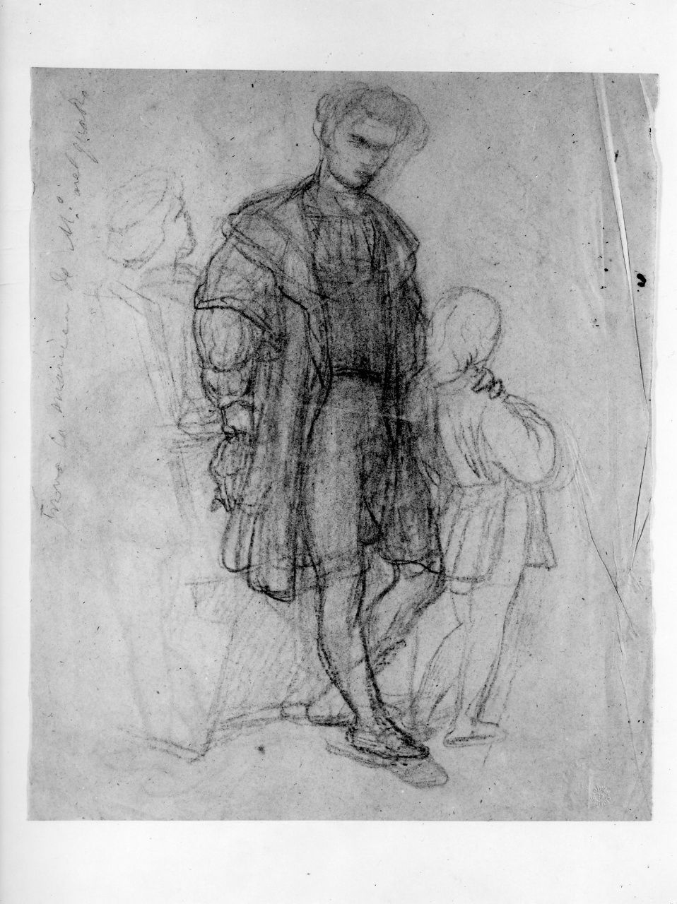 studio di composizione (disegno preparatorio) di Franchi Alessandro (sec. XIX)