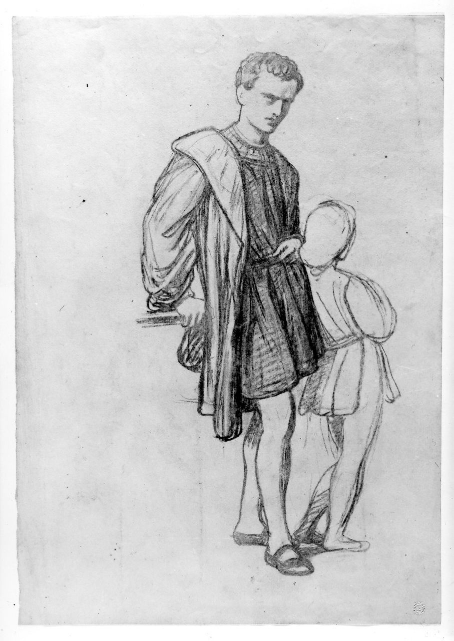 studio di composizione (disegno preparatorio) di Franchi Alessandro (sec. XIX)