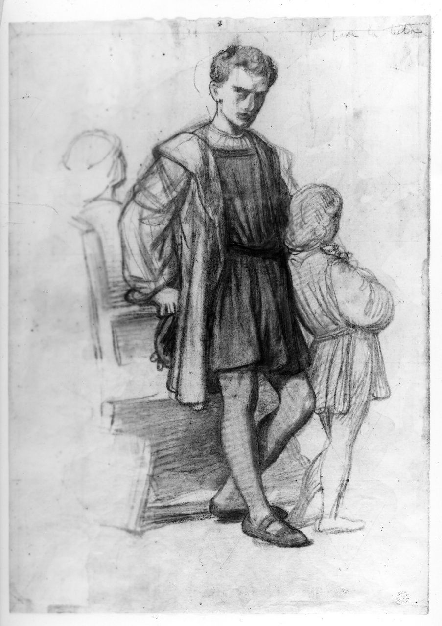 studio di composizione; studi geometrici (disegno preparatorio) di Franchi Alessandro (sec. XIX)