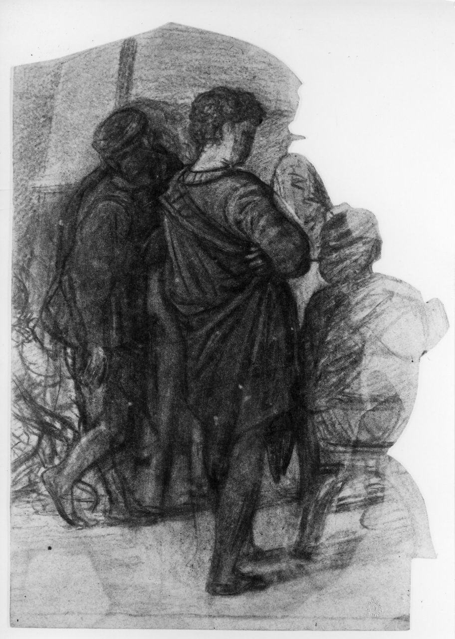 studio di composizione (disegno preparatorio) di Franchi Alessandro (sec. XIX)