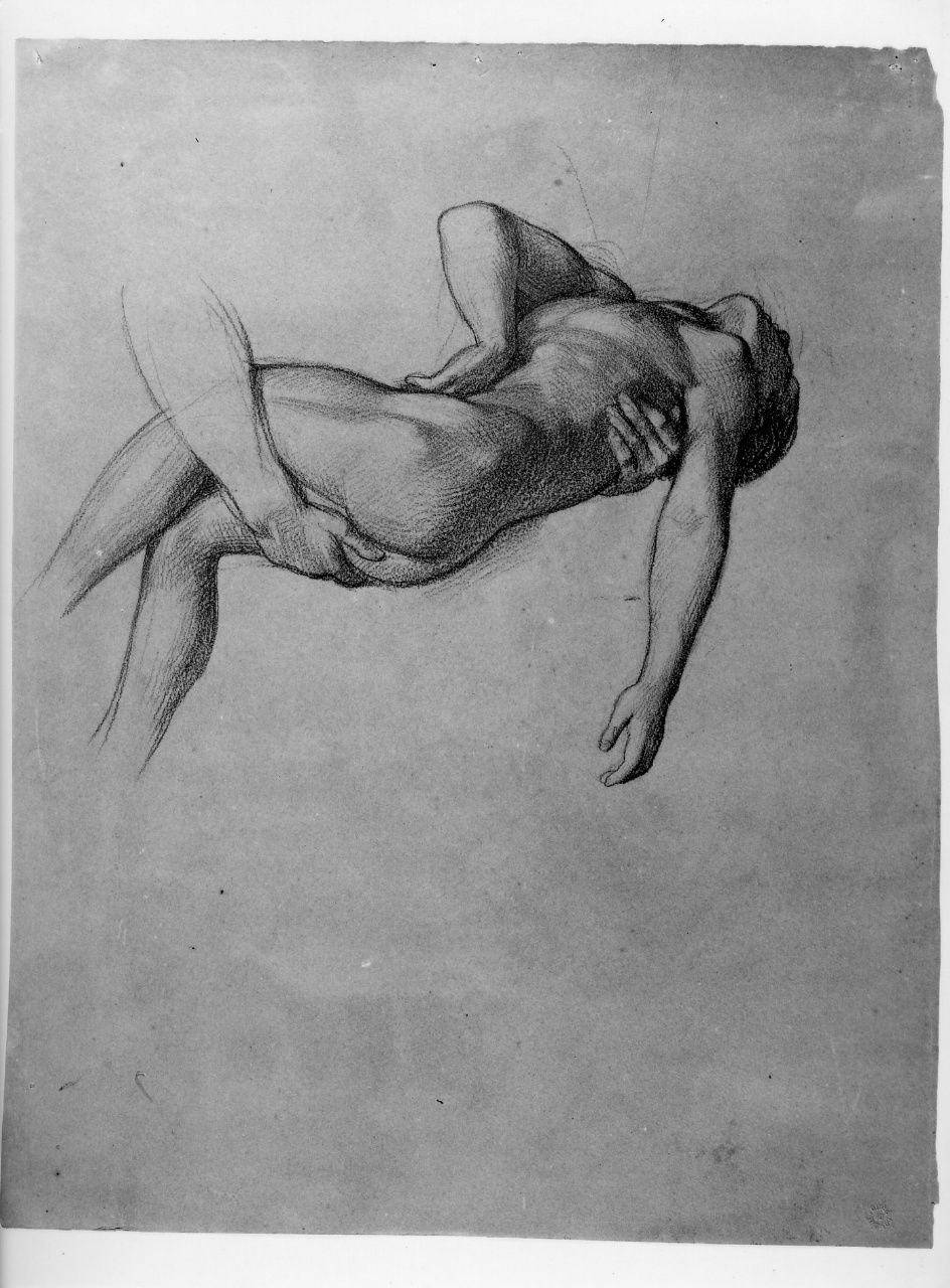 studio di nudo (disegno preparatorio) di Franchi Alessandro (sec. XIX)