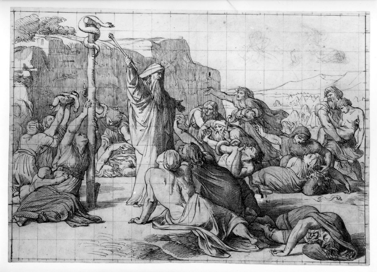 studio di composizione (disegno preparatorio) di Franchi Alessandro (sec. XIX)