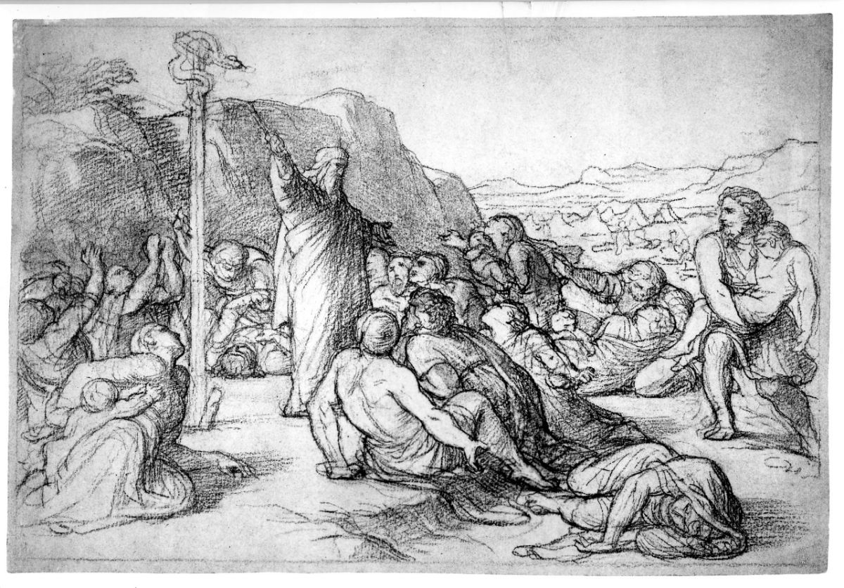 studio di composizione (disegno preparatorio) di Franchi Alessandro (sec. XIX)