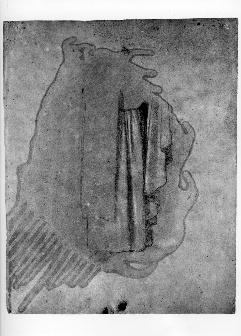 studio di panneggio (disegno preparatorio) di Franchi Alessandro (sec. XIX)