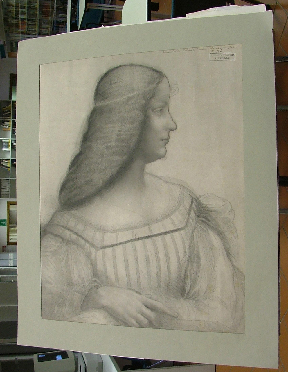 ritratto di donna (disegno) - manifattura italiana (seconda metà sec. XIX)