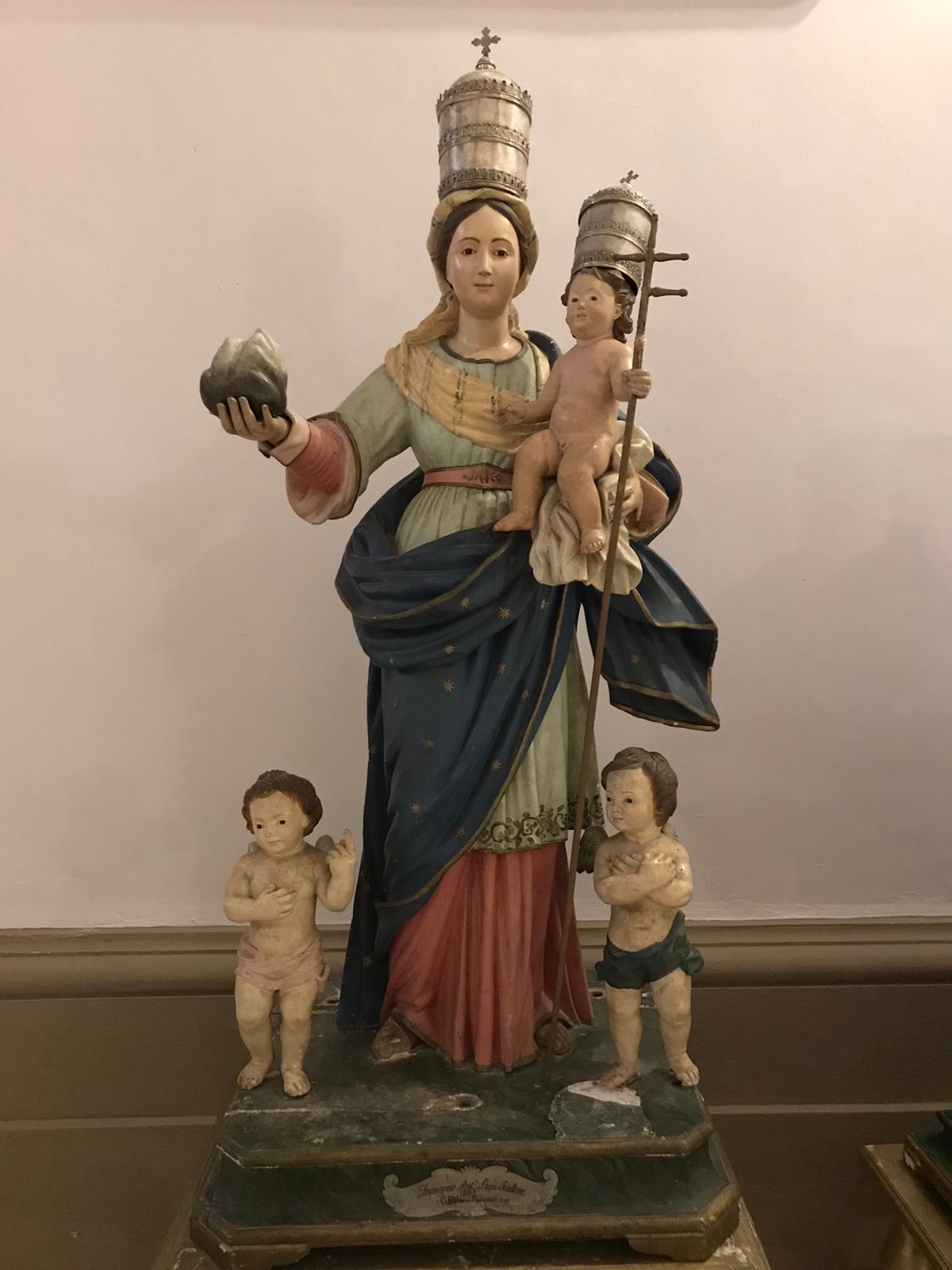 Madonna dei Monti, Madonna col Bambino (gruppo scultoreo, opera isolata) di Lupi, Francesco Antonio (attribuito) - ambito calabrese (prima metà XIX)