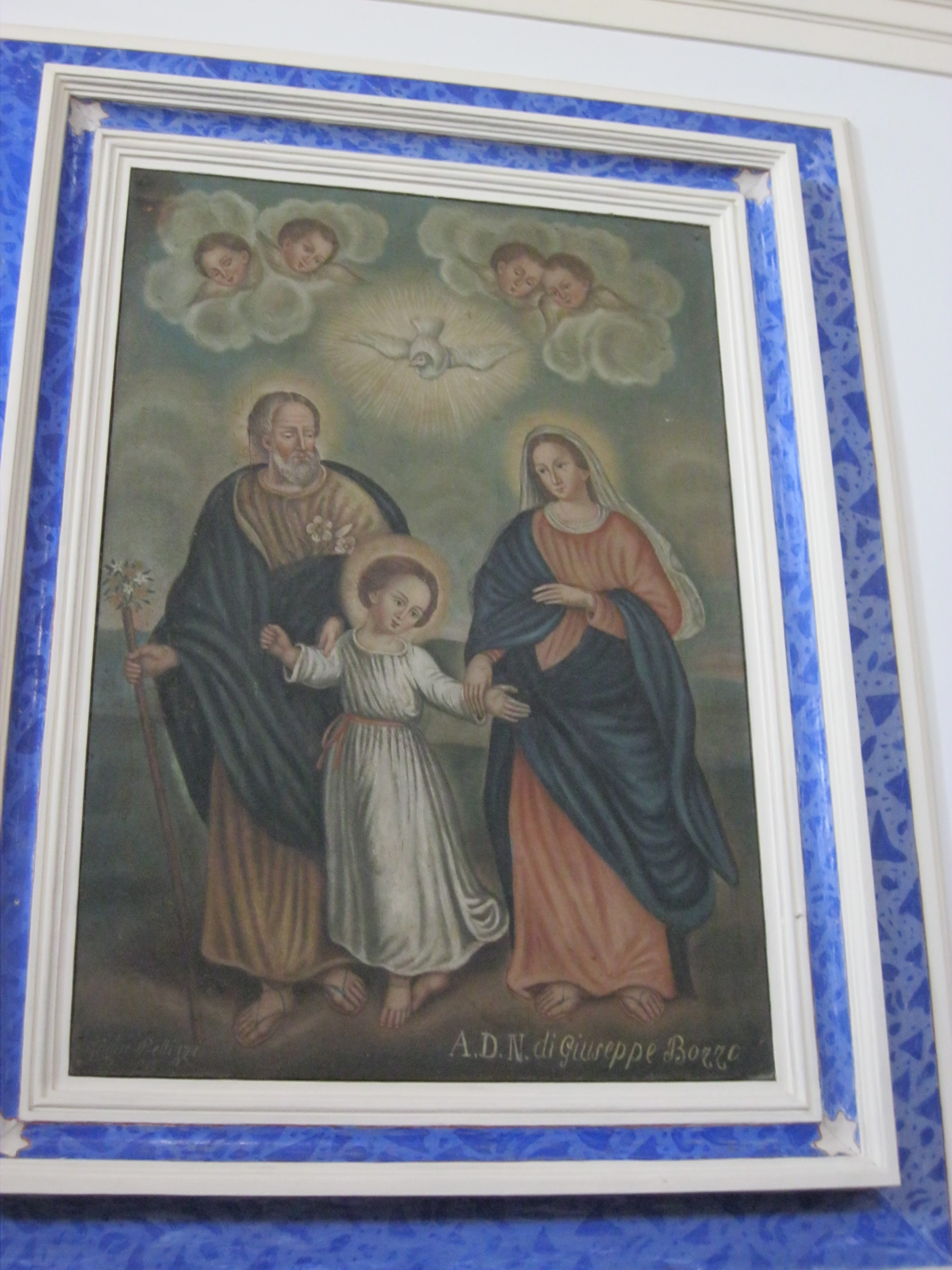 Sacra Famiglia, Sacra Famiglia (dipinto, opera isolata) di Bellizzi, Giulia (attribuito) - ambito calabrese (fine XIX)