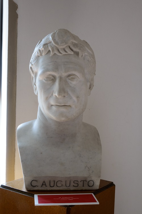 Cesare Ottaviano, ritratto dell'imperatore Cesare Ottaviano Augusto (busto, opera isolata) di Tripisciano Michele - ambito romano (ultimo quarto XIX)