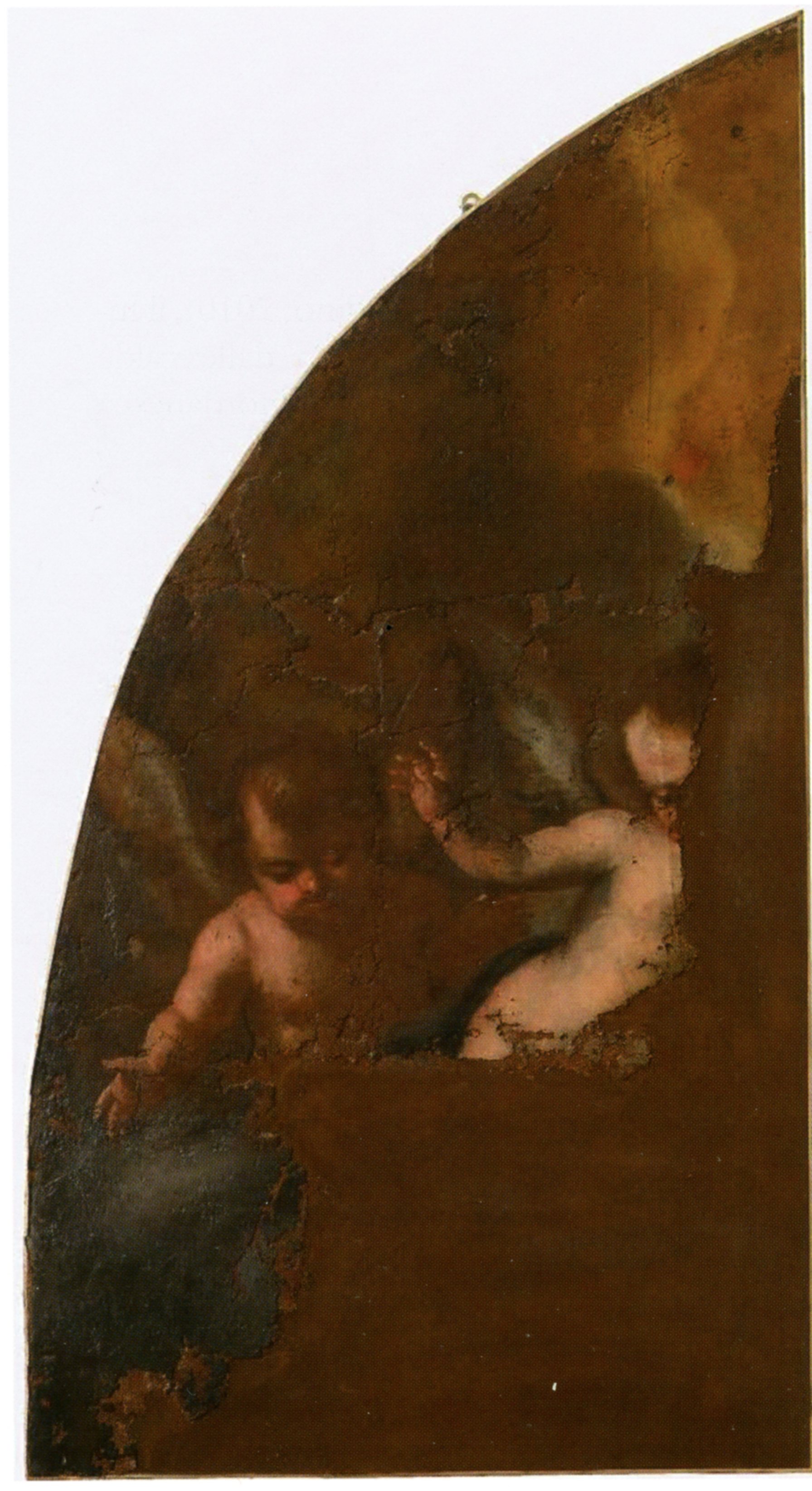 frammento di pala d'altare, frammento raffigurante due puttini alati (dipinto, frammento) di Filippo Tancredi (attribuito) - ambito italiano (primo quarto XVIII)