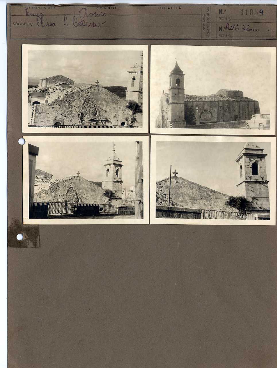 Sicilia - Enna <provincia> - Assoro - Chiese (positivo, elemento-parte componente, scheda di supporto) di Anonimo <1951 - 2000> (terzo quarto XX)