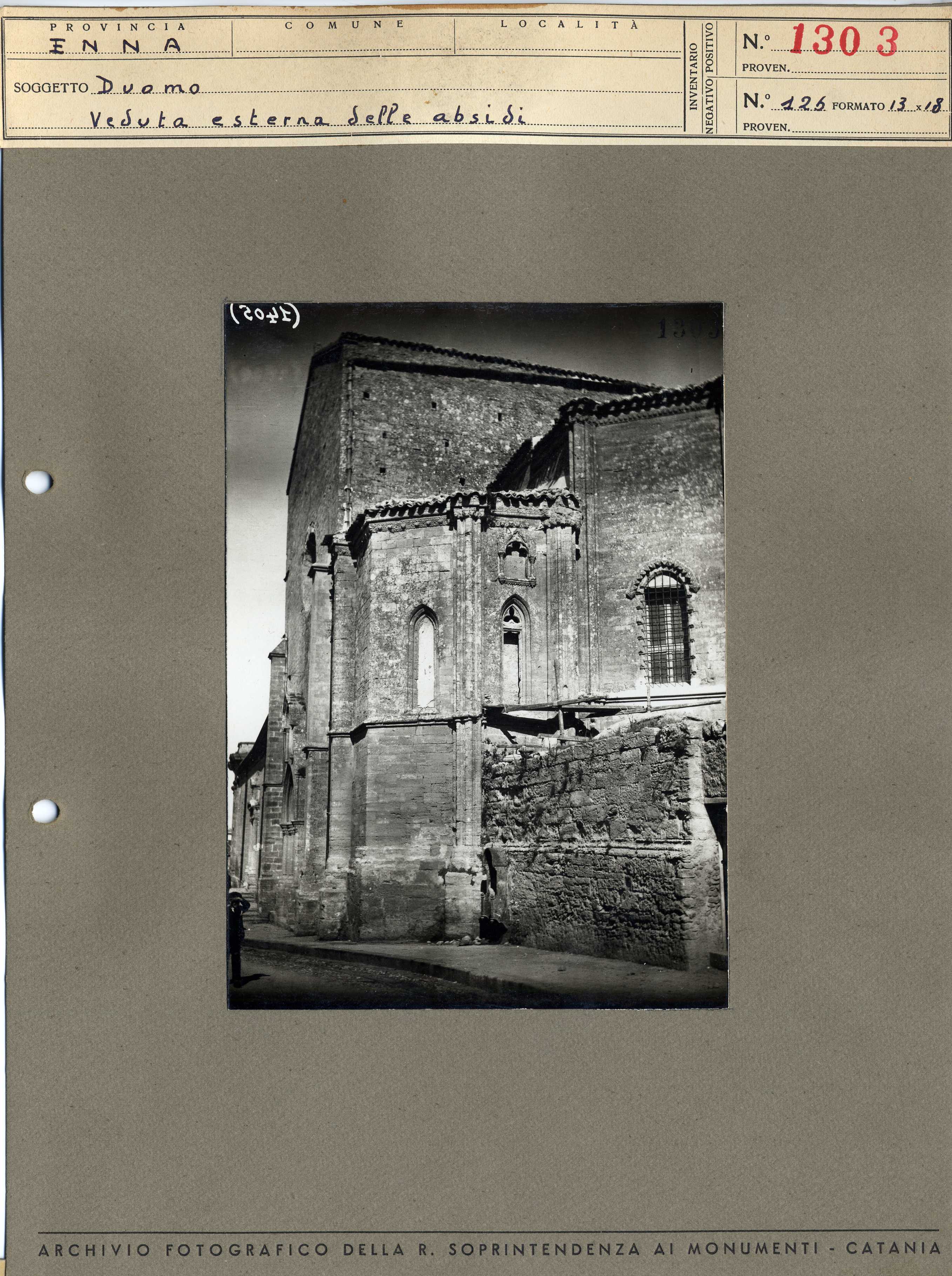 Sicilia - Enna – Architettura religiosa - Duomo - absidi (positivo, elemento-parte componente, scheda di supporto) di Francesco Valenti (primo quarto XX)