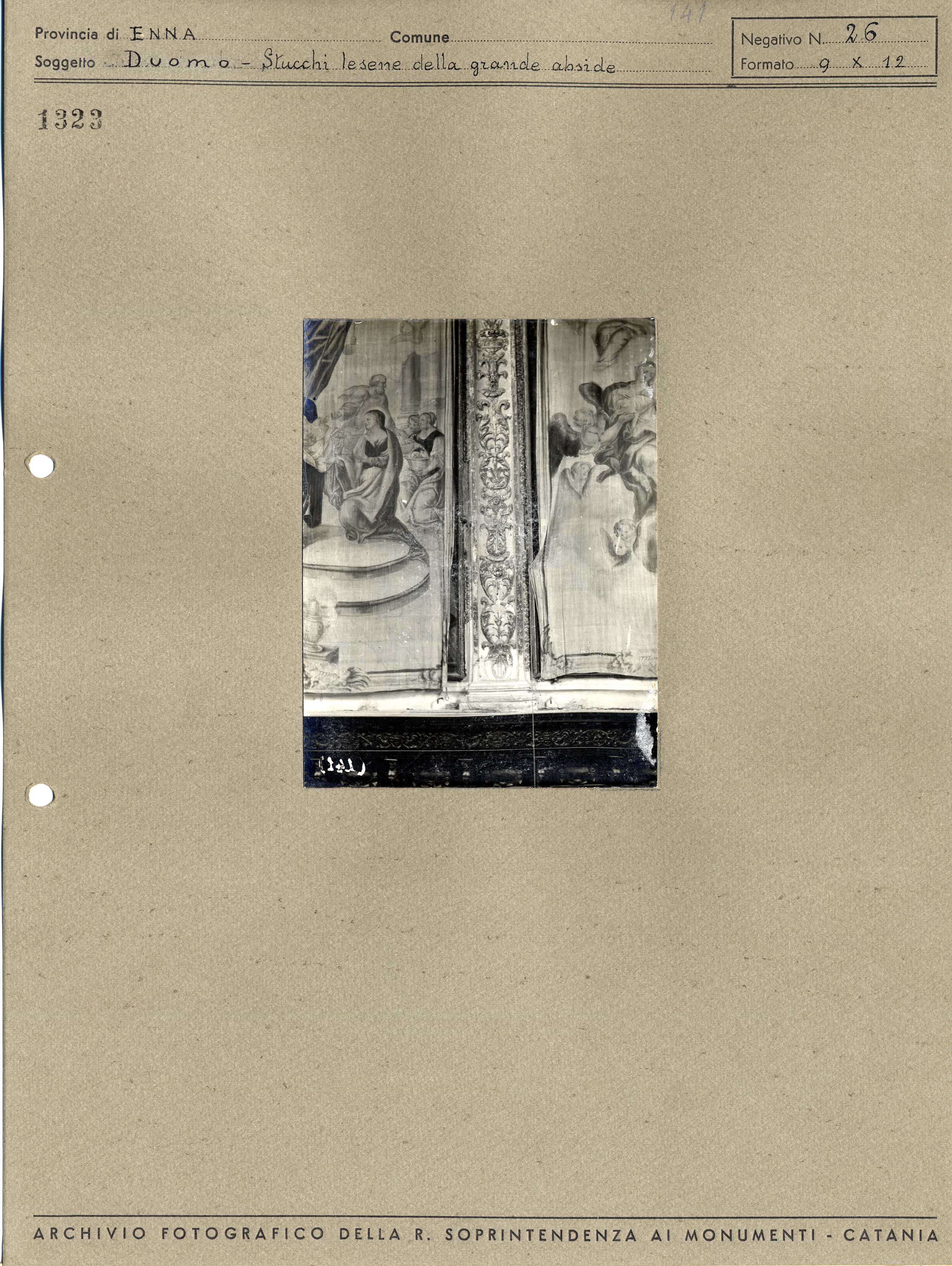 Sicilia - Enna – Architettura religiosa - Duomo - Stucchi (positivo, elemento-parte componente, scheda di supporto) di Anonimo <1901-1950> (primo quarto XX)